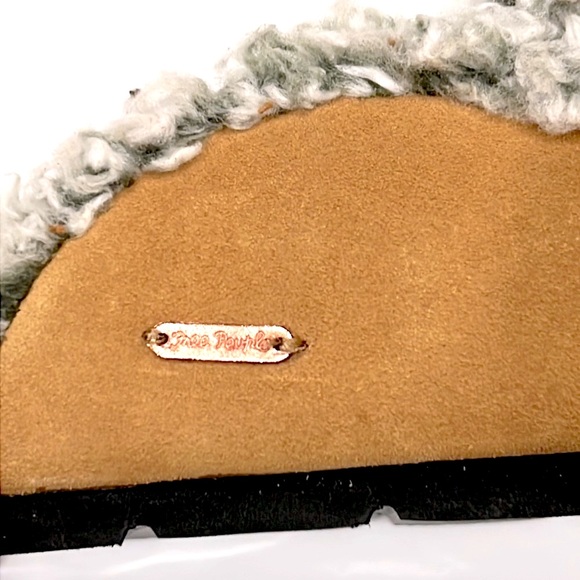 Free People Damon Cozy Suede Leather Faux Fur Mule NWT - Picture 7 of 9